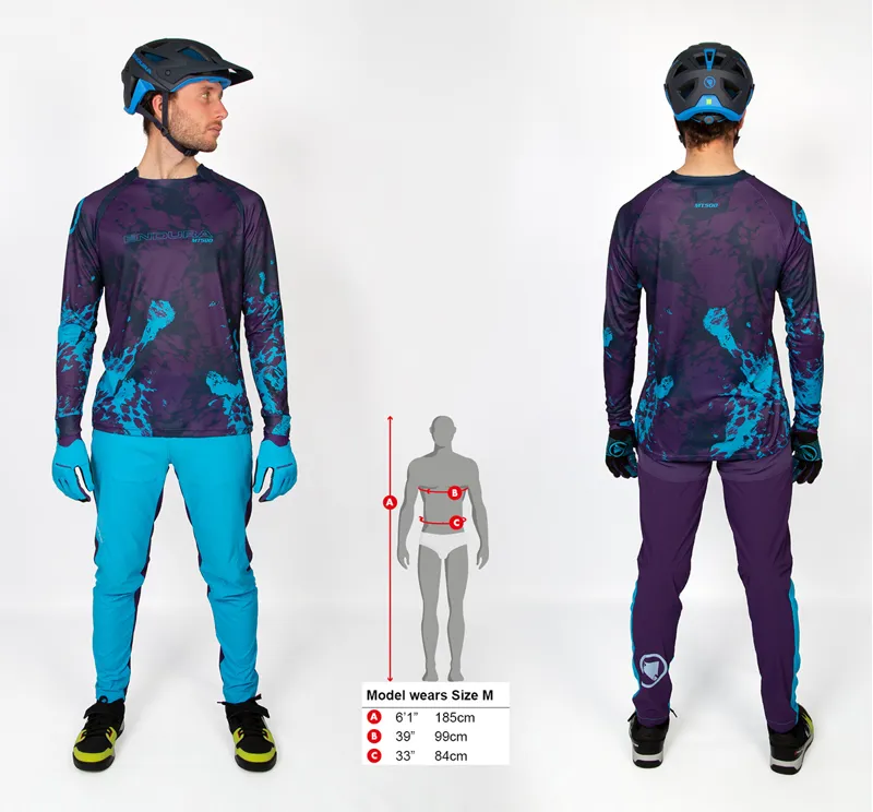 Endura MT500 Animo LS MTB Jersey Electric Blue -7